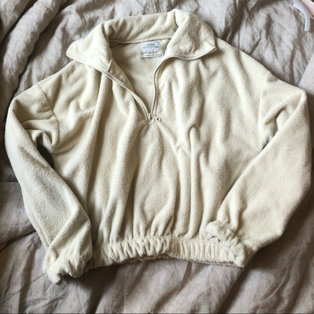 Urban Outfitters Sherpa Quarter Zip Sweater